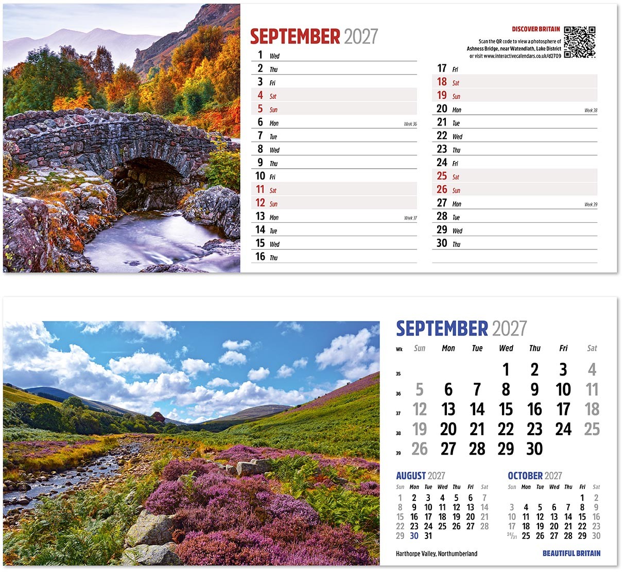 Discover Beautiful Britain Desk Calendar