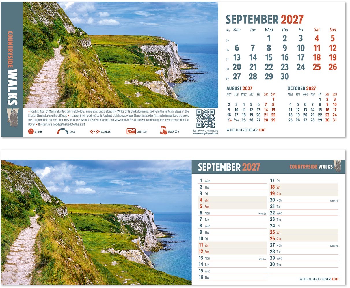 Countryside Walks Task Station Desk Calendar