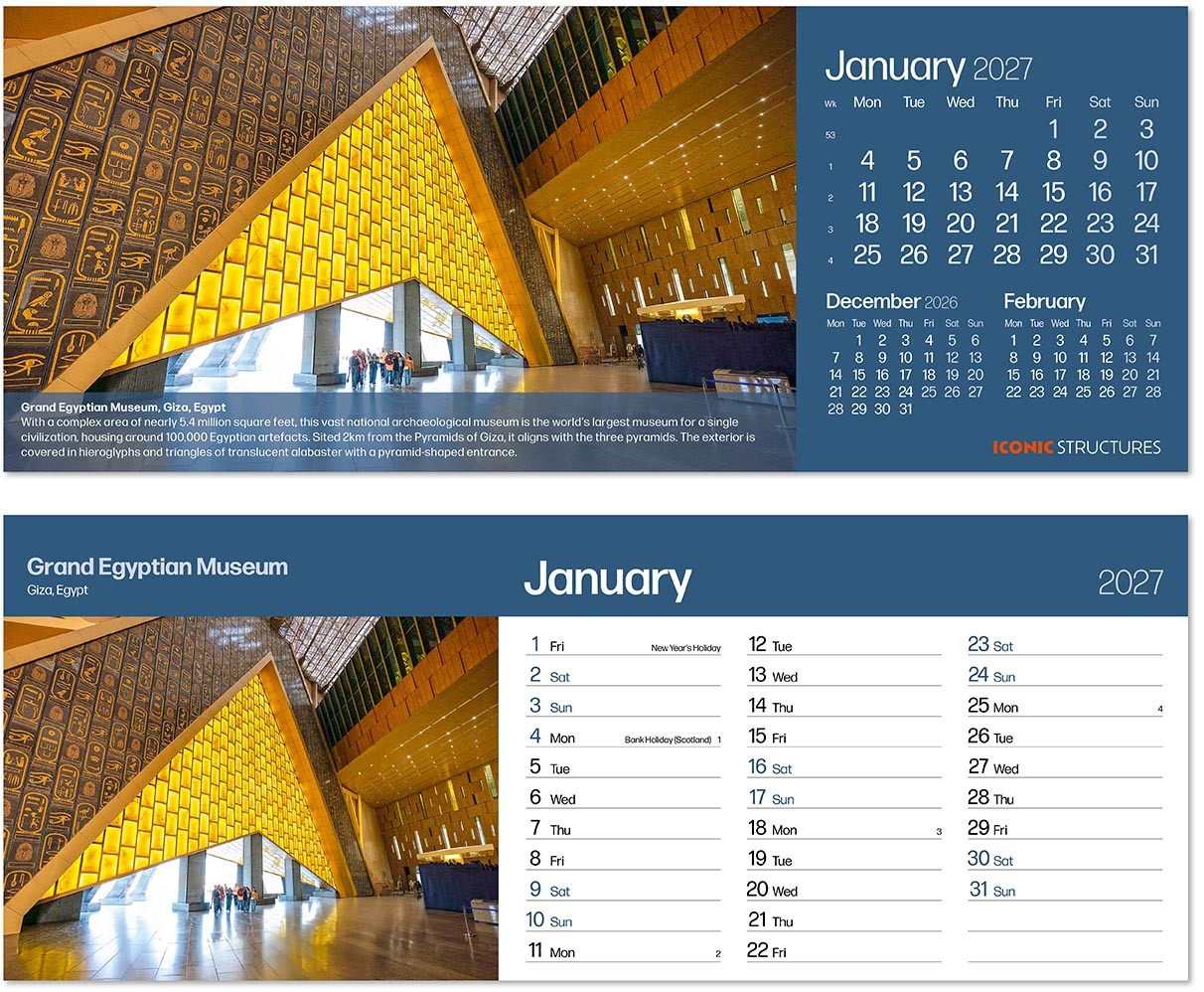 Iconic Structures Desk Calendar