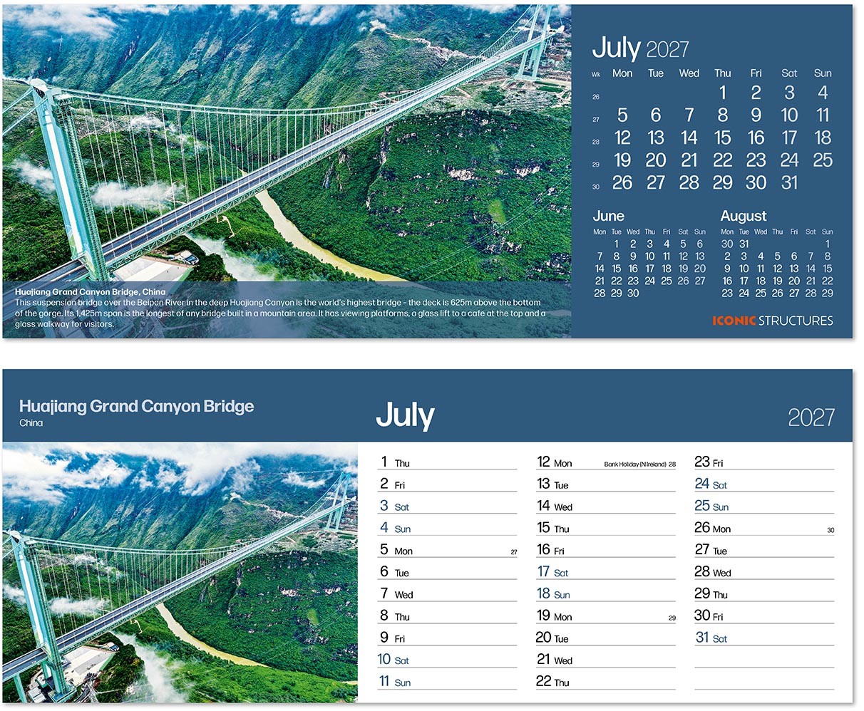 Iconic Structures Desk Calendar