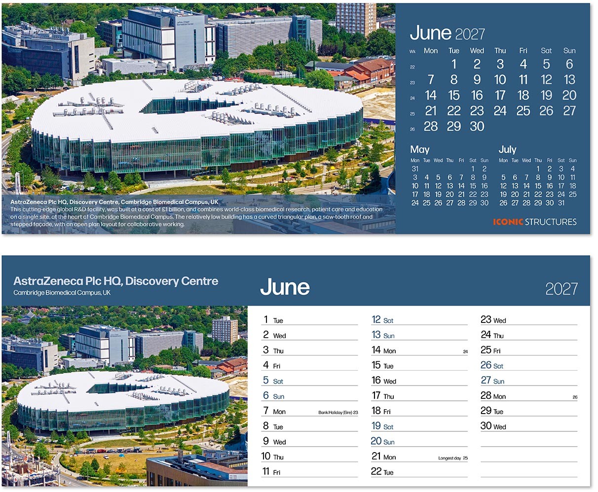 Iconic Structures Desk Calendar