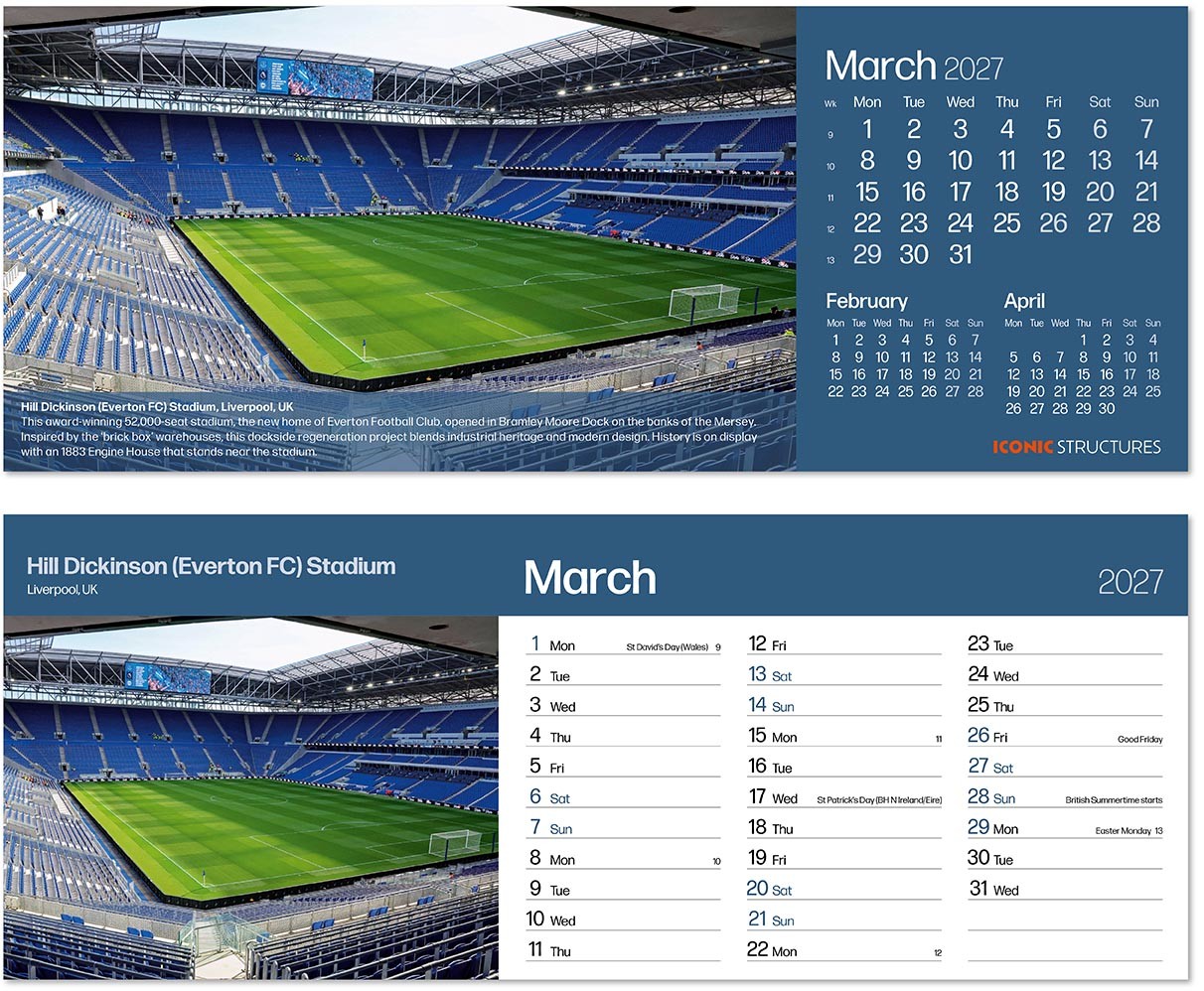 Iconic Structures Desk Calendar
