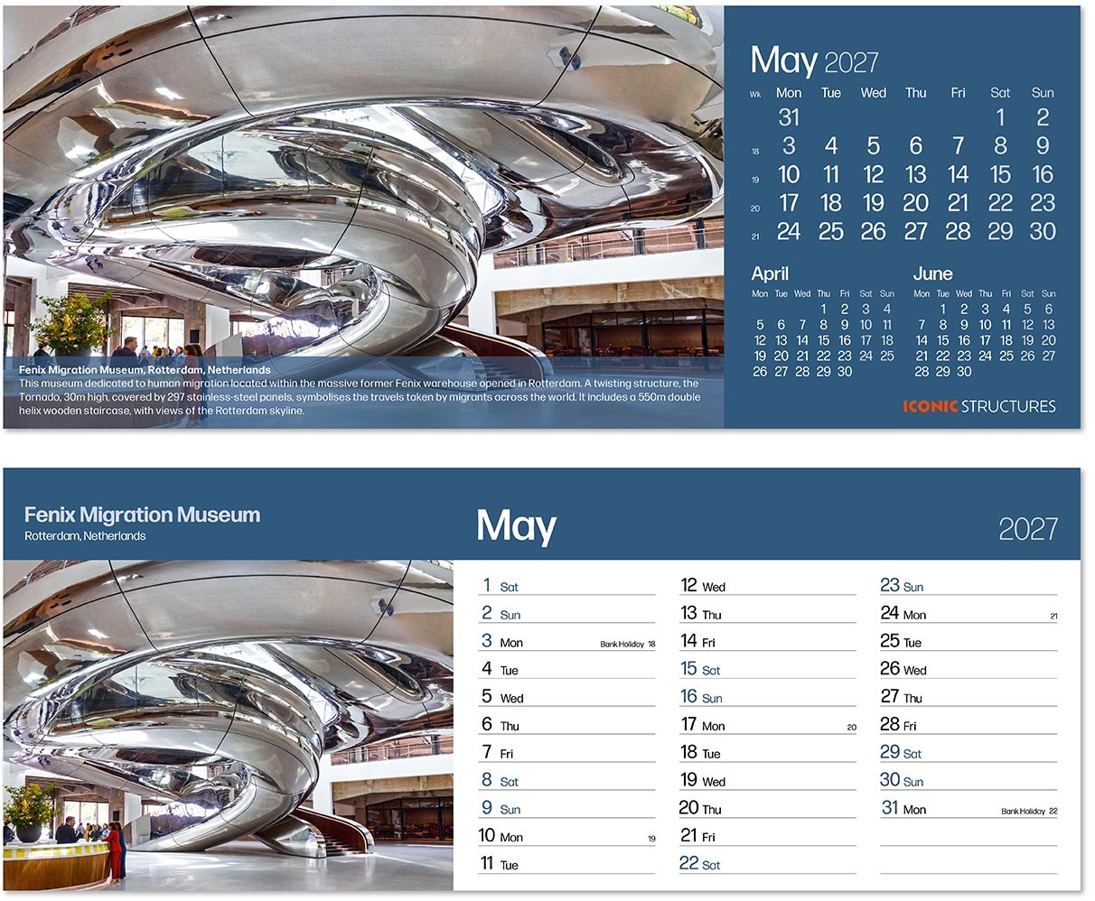 Iconic Structures Desk Calendar