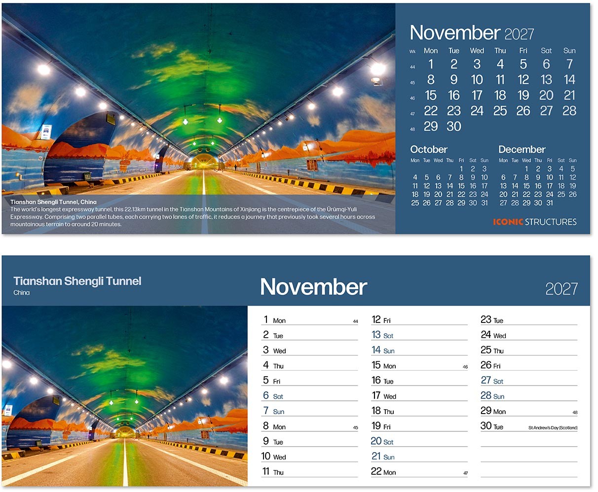 Iconic Structures Desk Calendar