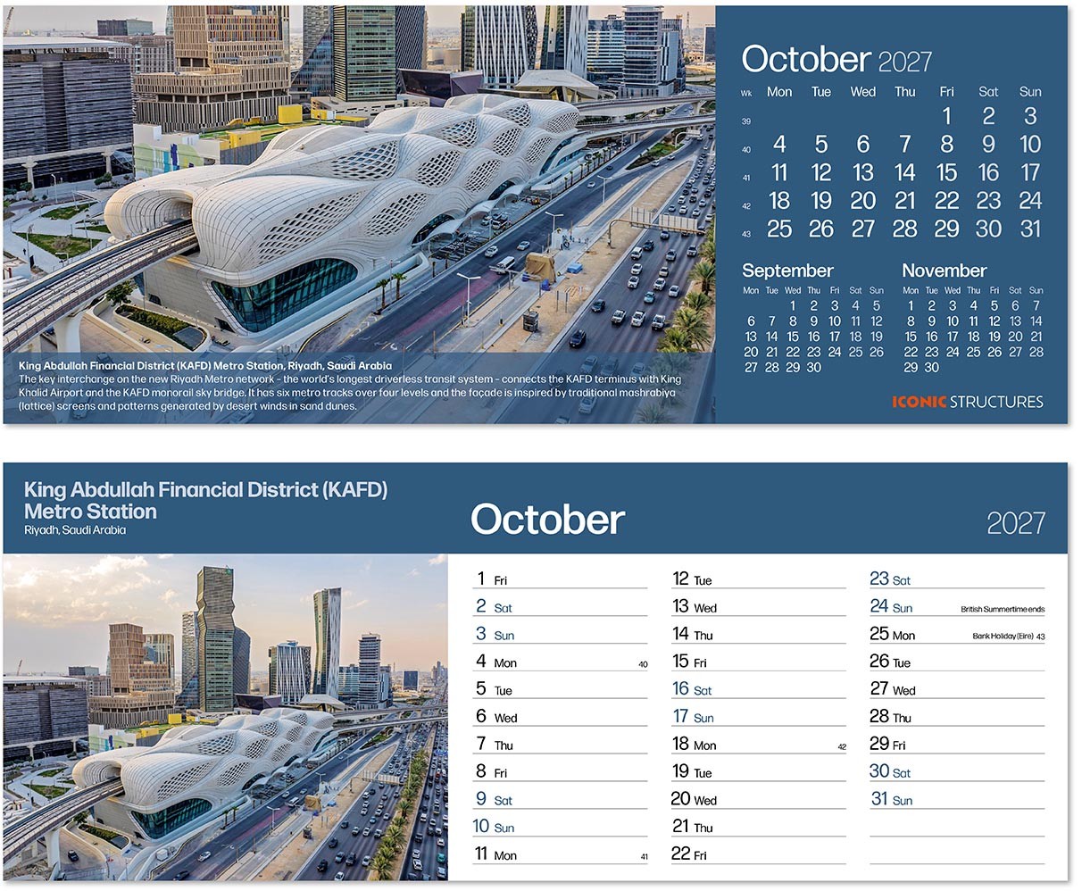 Iconic Structures Desk Calendar