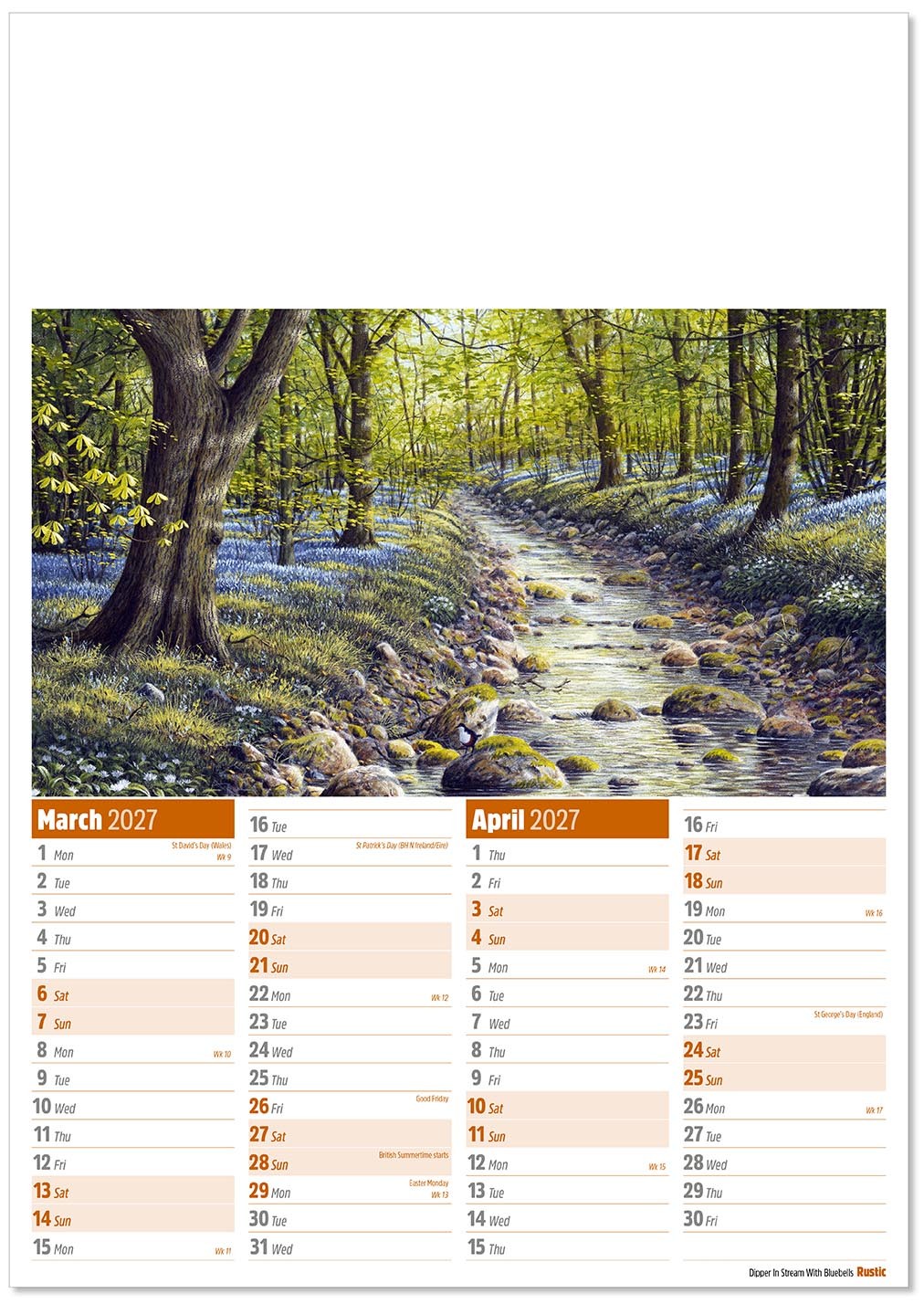 Rustic Calendar