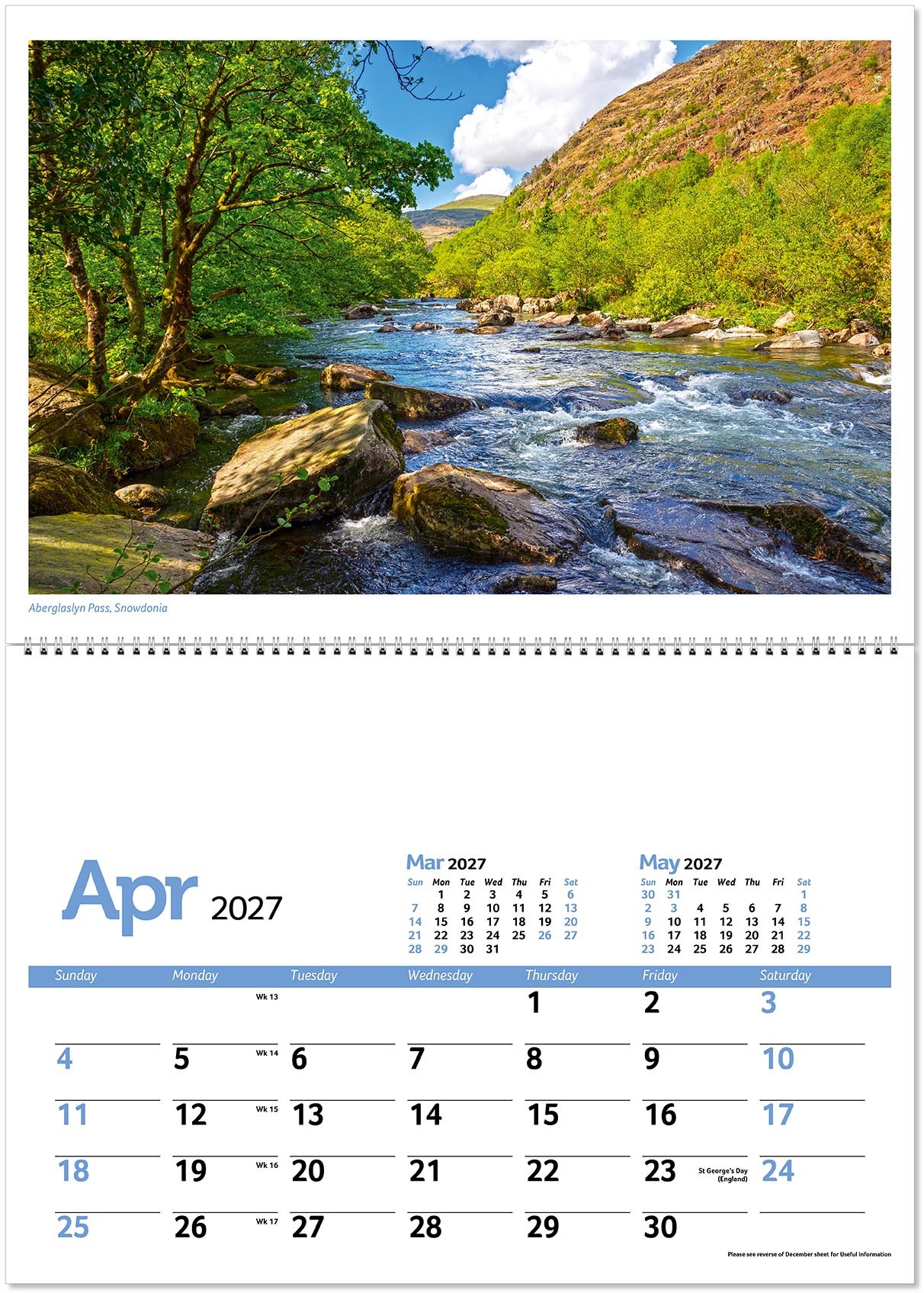 Beautiful Britain Postage Saver Calendar