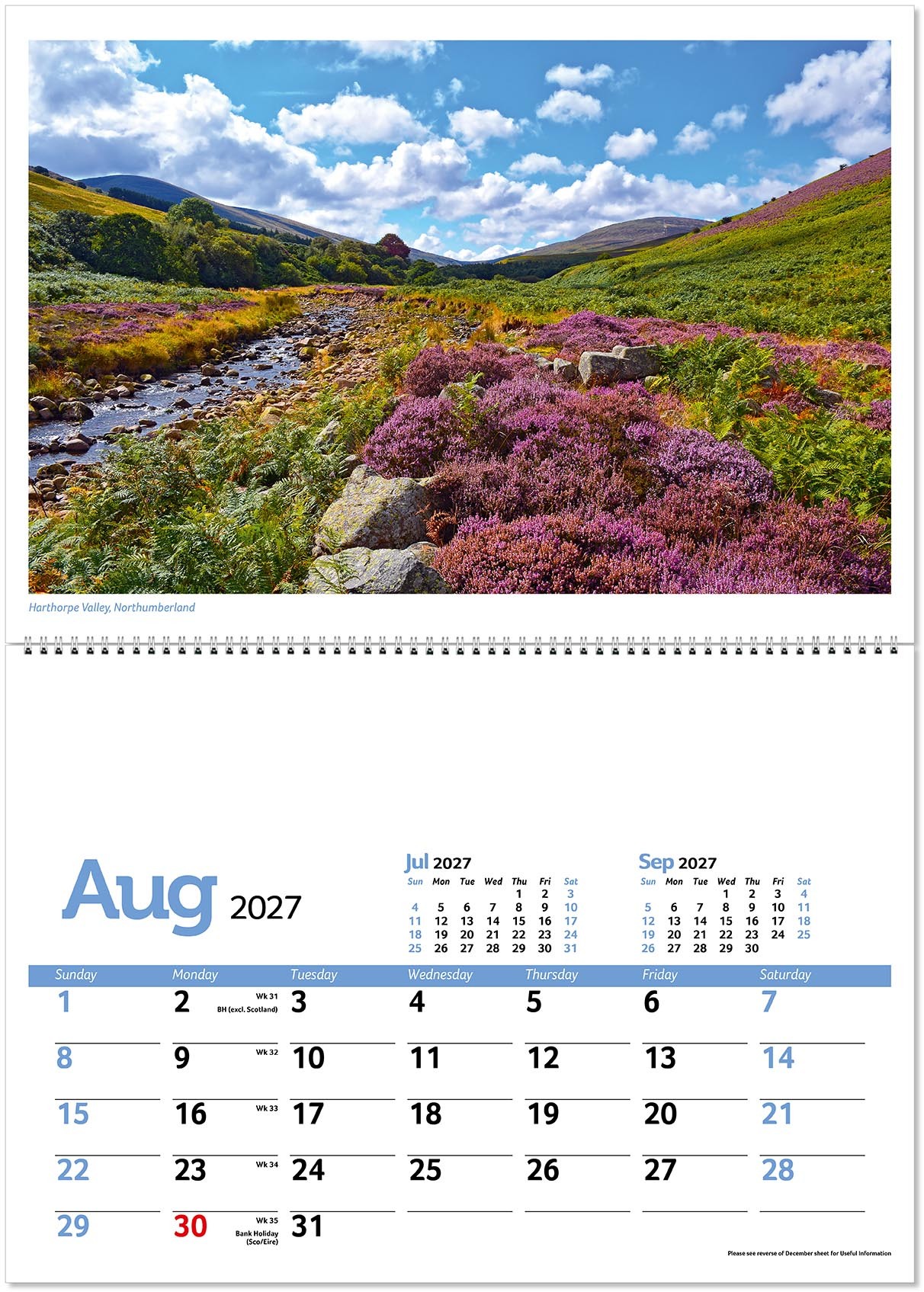 Beautiful Britain Postage Saver Calendar