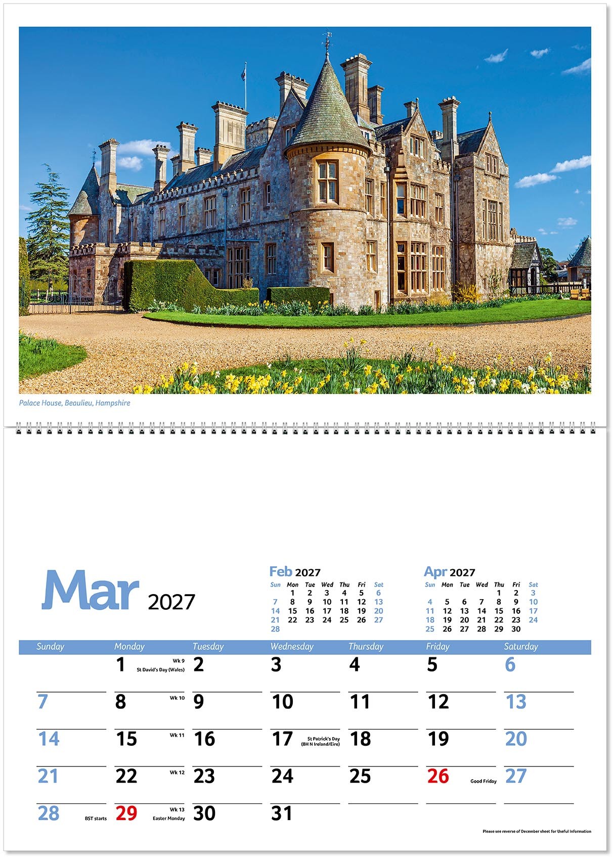 Beautiful Britain Postage Saver Calendar