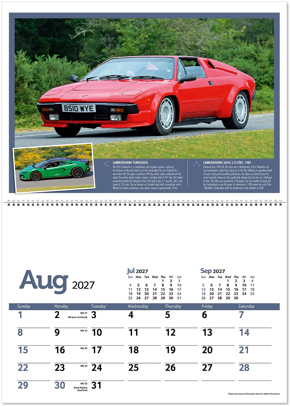 Classic Marques Past and Present Postage Saver Calendar