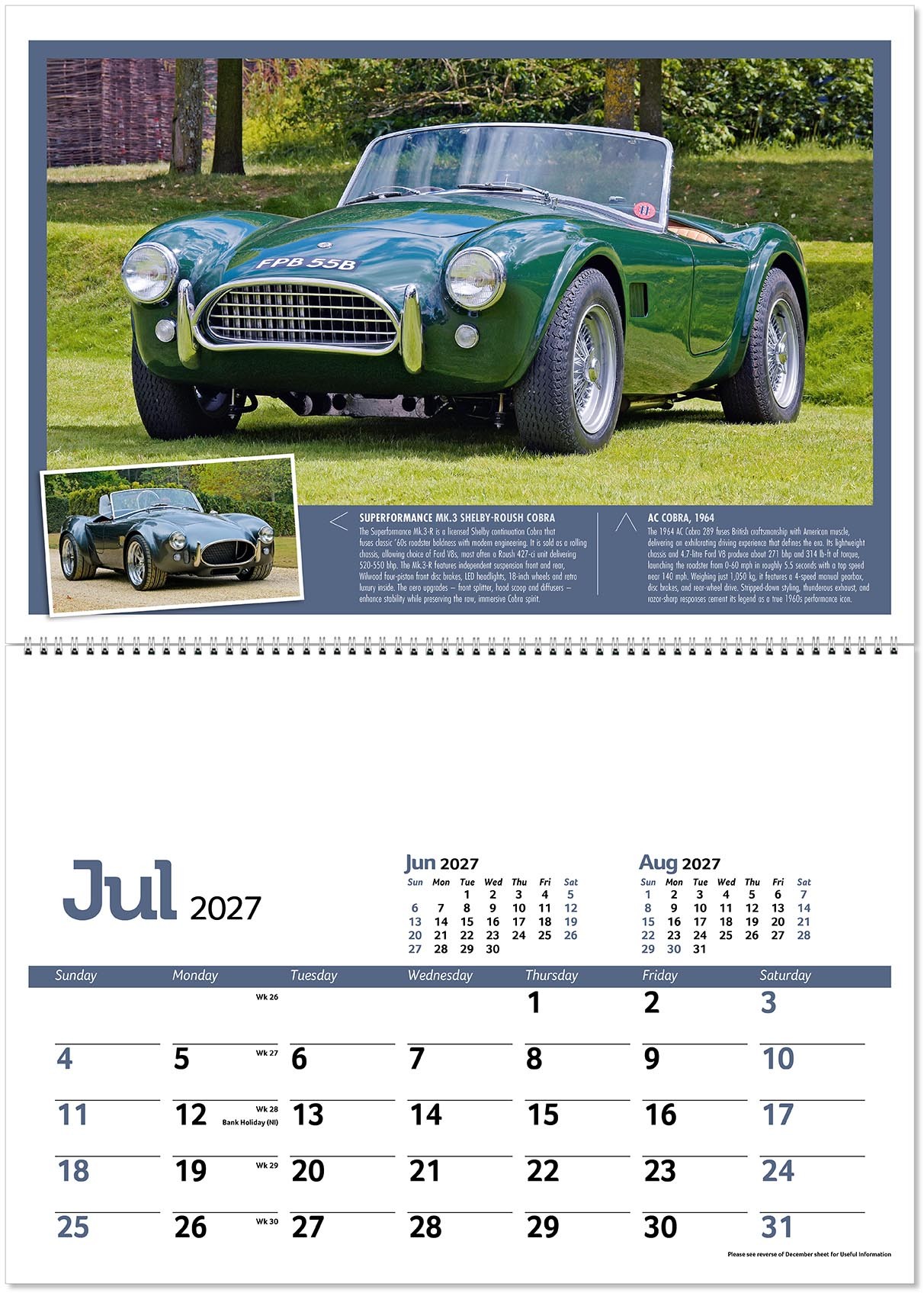 Classic Marques Past and Present Postage Saver Calendar