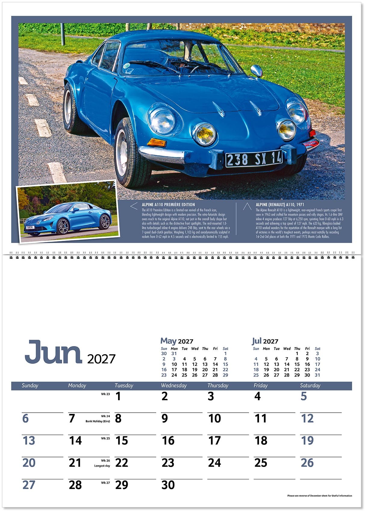 Classic Marques Past and Present Postage Saver Calendar