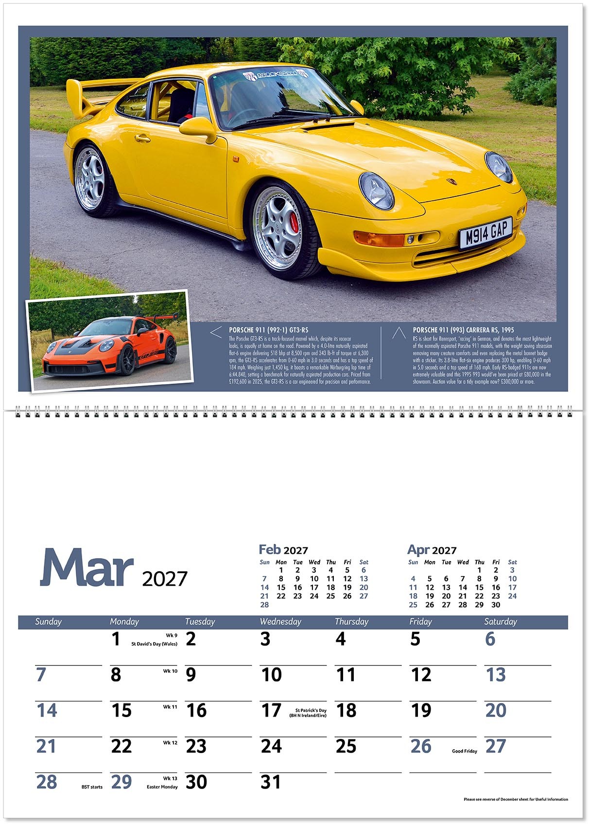 Classic Marques Past and Present Postage Saver Calendar
