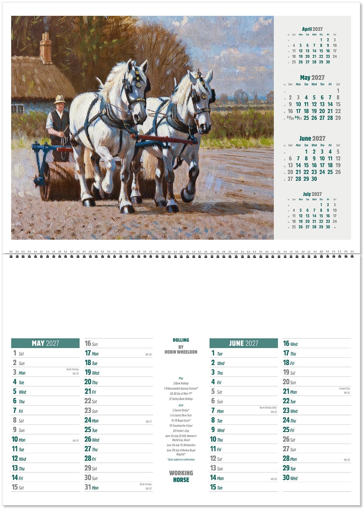 Working Horse Postage Saver Calendar