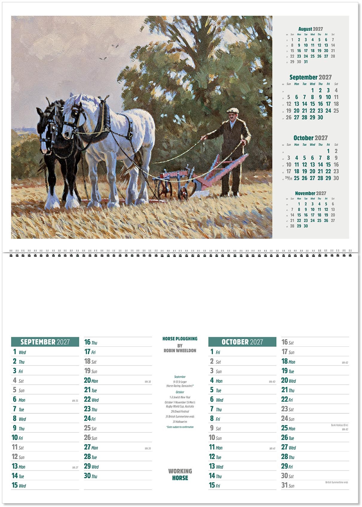 Working Horse Postage Saver Calendar