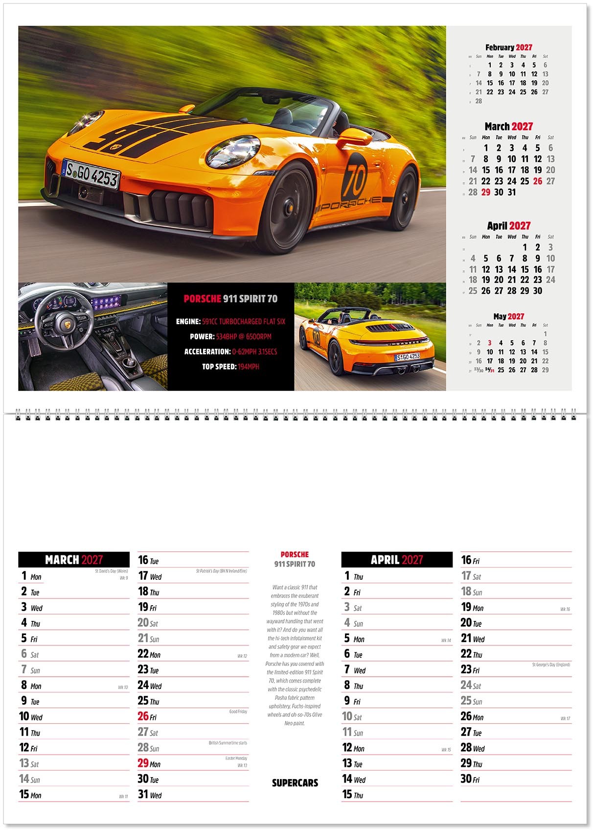 Supercars Postage Saver Calendar