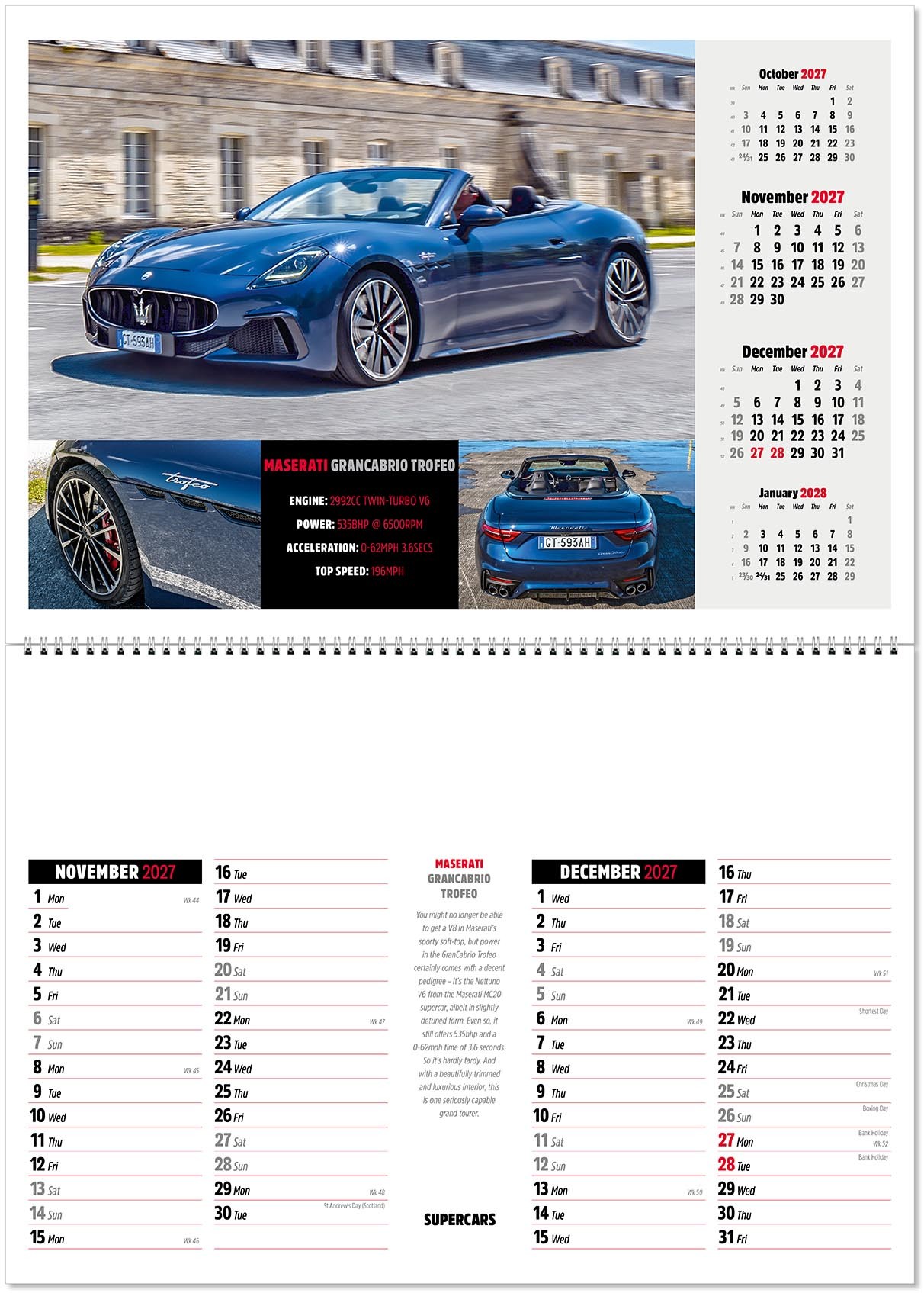 Supercars Postage Saver Calendar