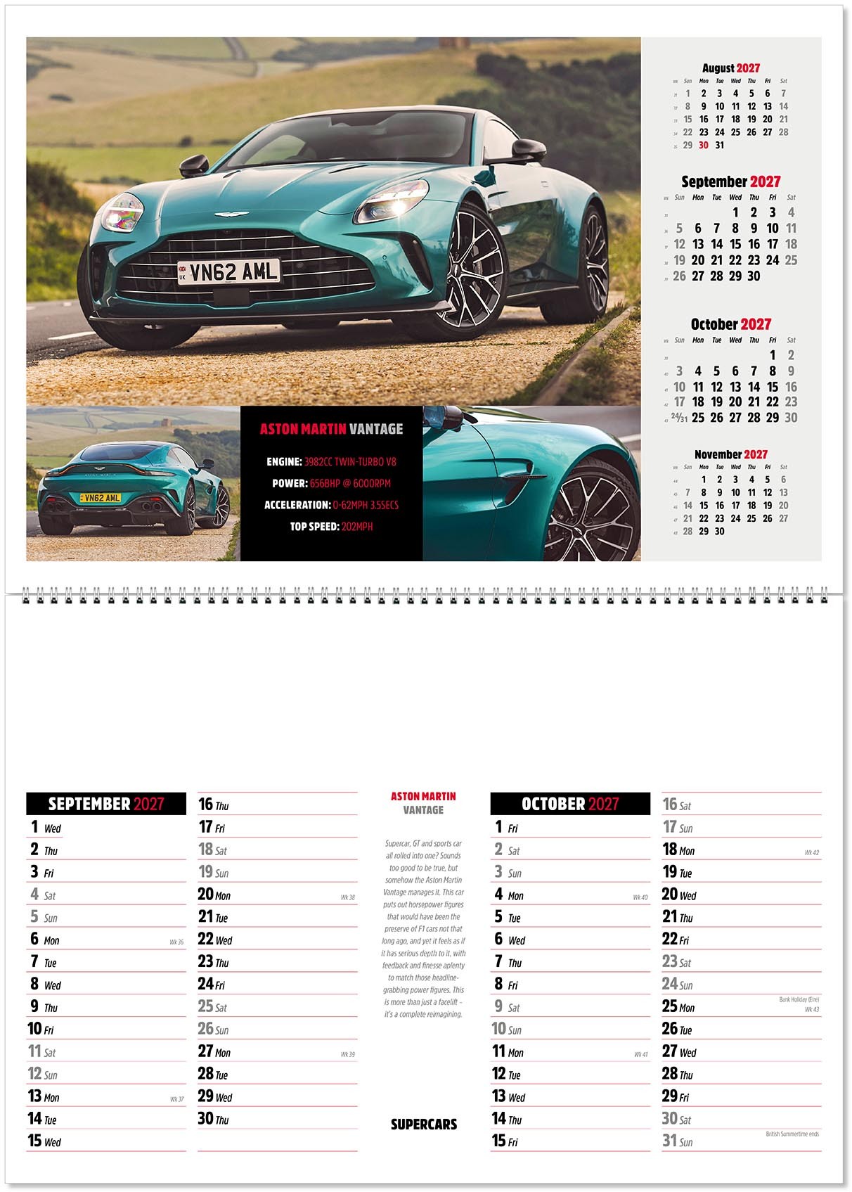 Supercars Postage Saver Calendar
