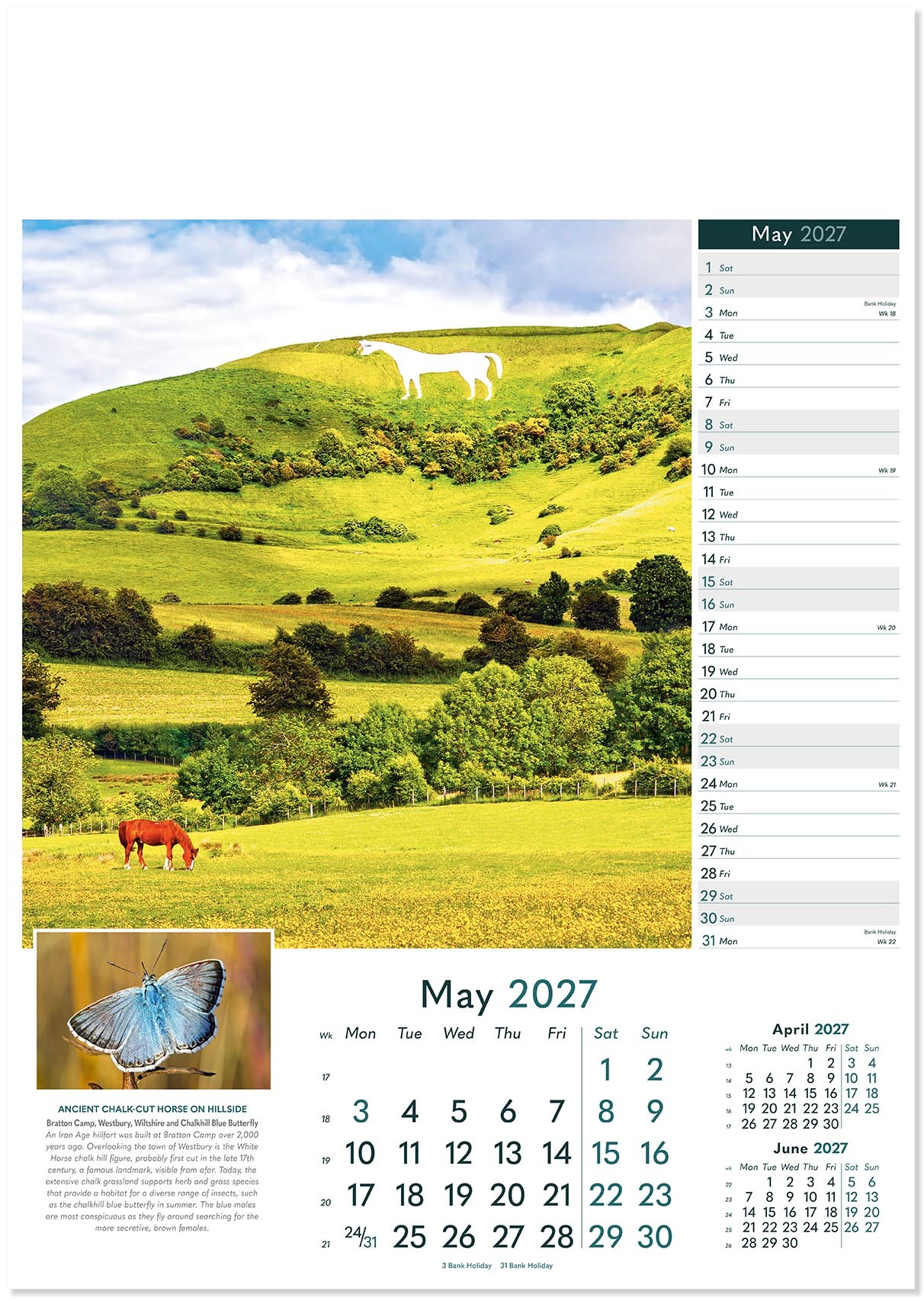 Rural Britain Wall Calendar
