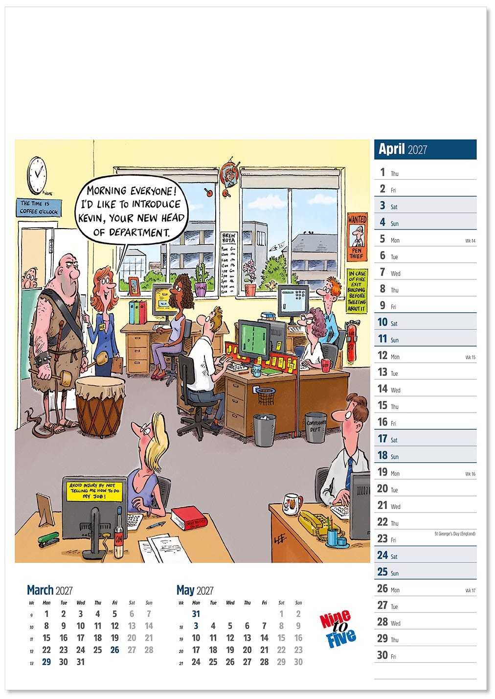 Nine to Five Calendar