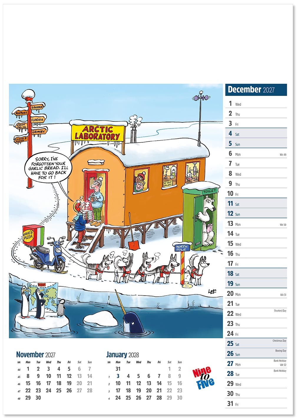 Nine to Five Calendar