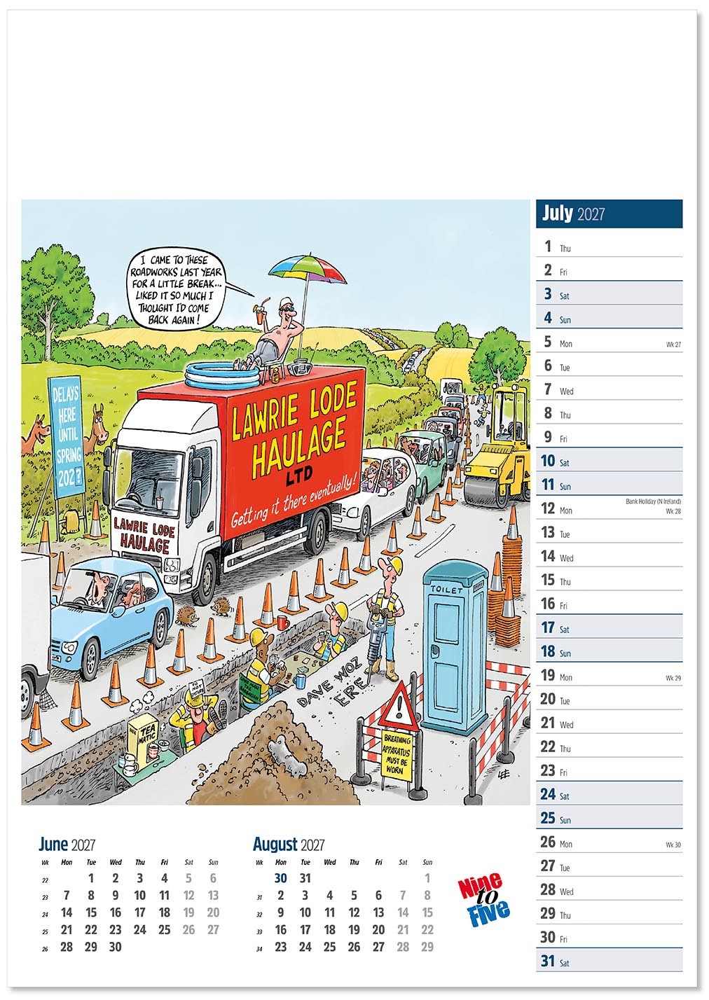 Nine to Five Calendar