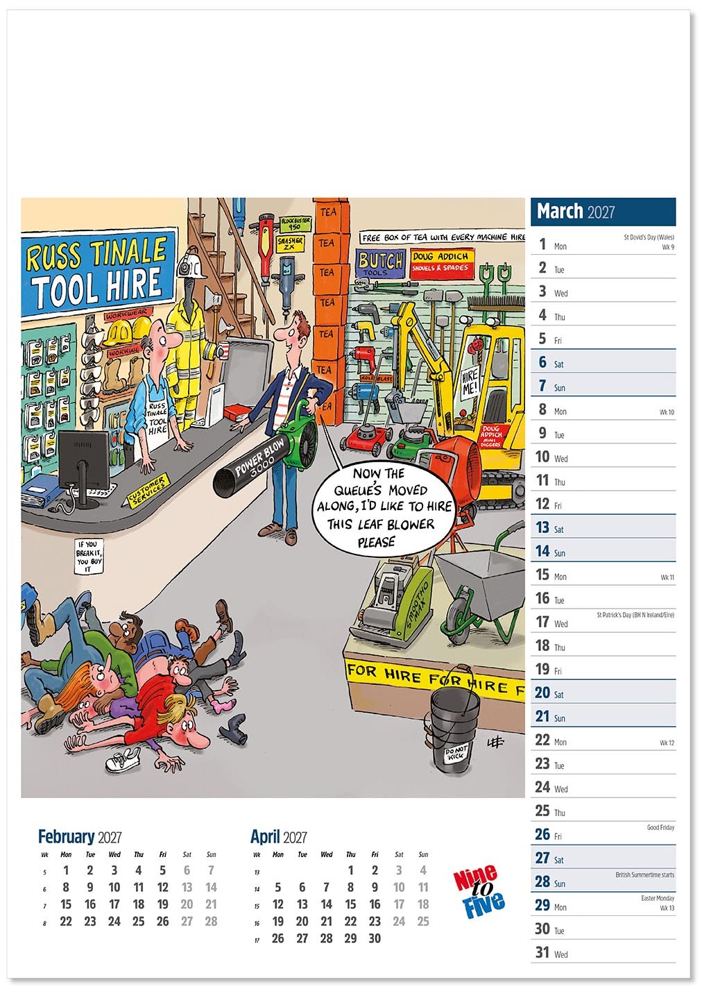 Nine to Five Calendar