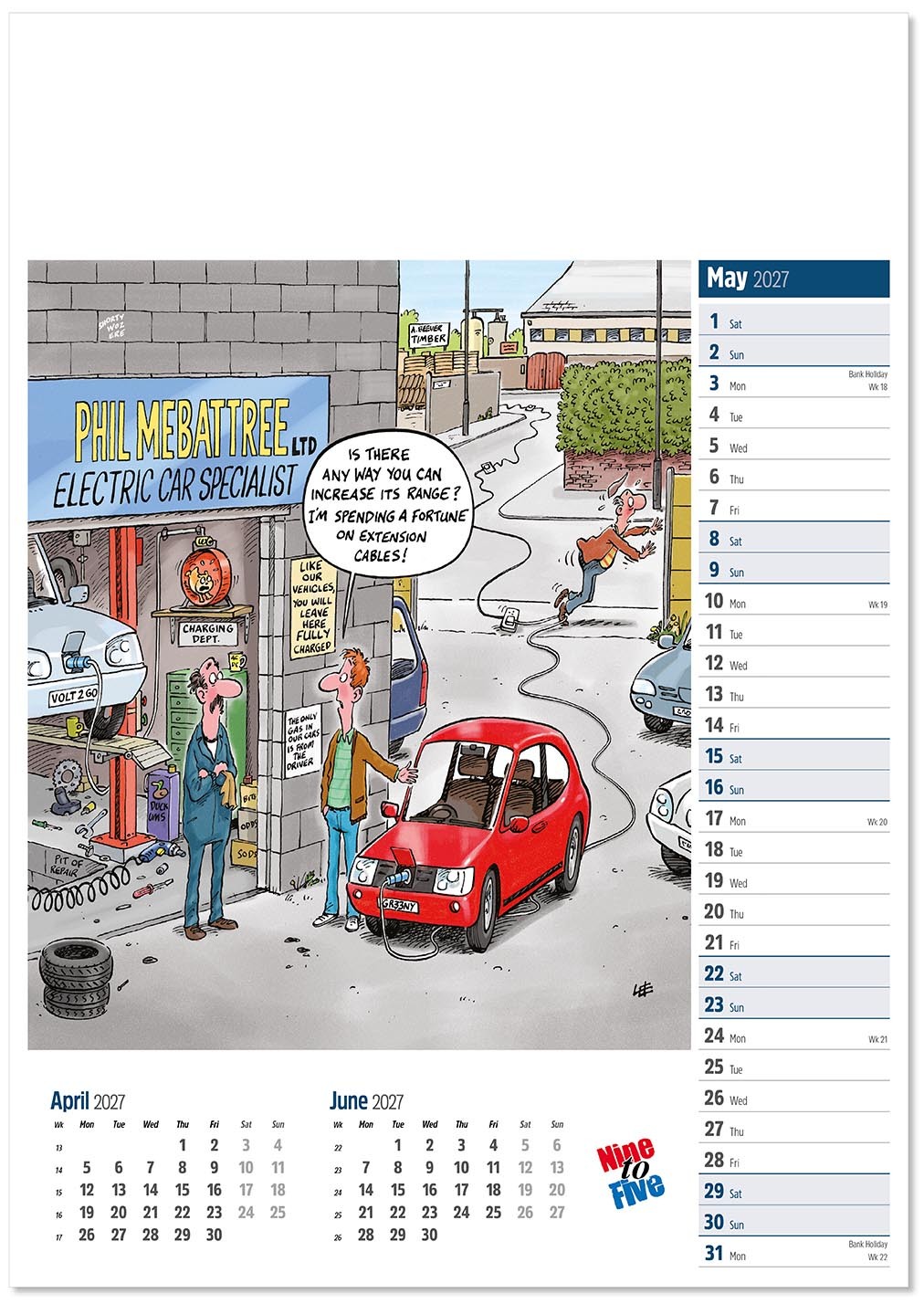 Nine to Five Calendar