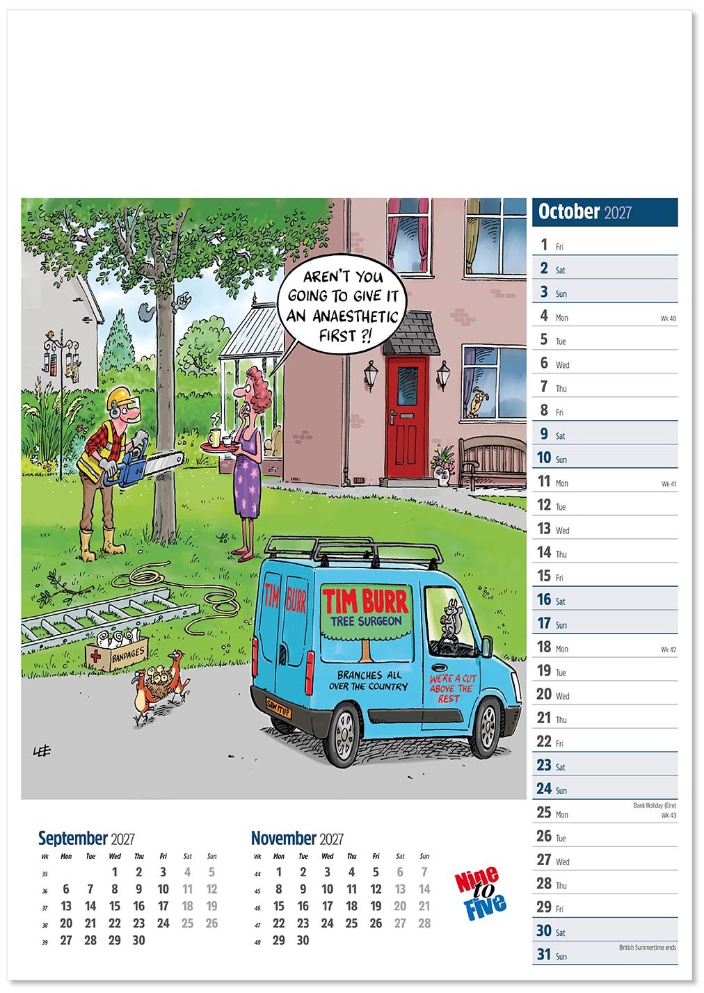 Nine to Five Calendar