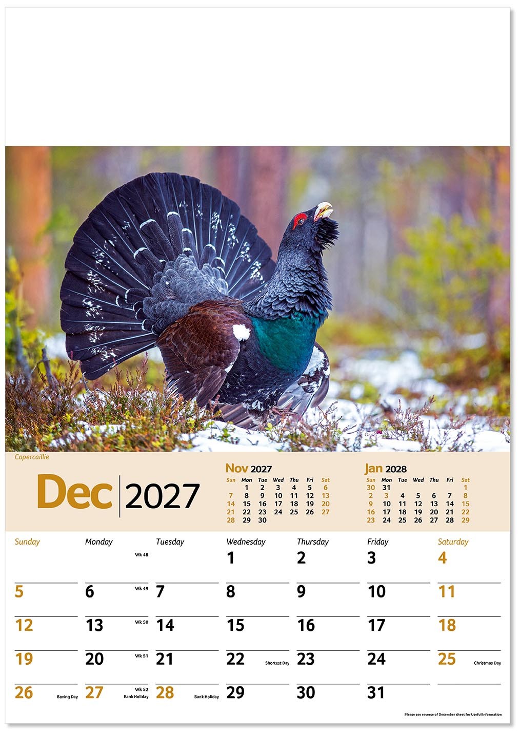 Wildlife Memo Calendar
