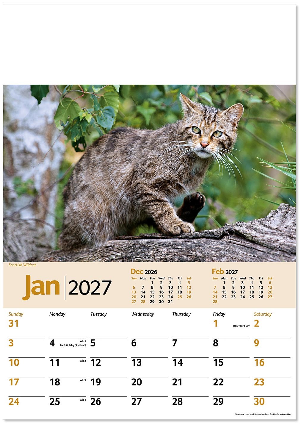 Wildlife Memo Calendar