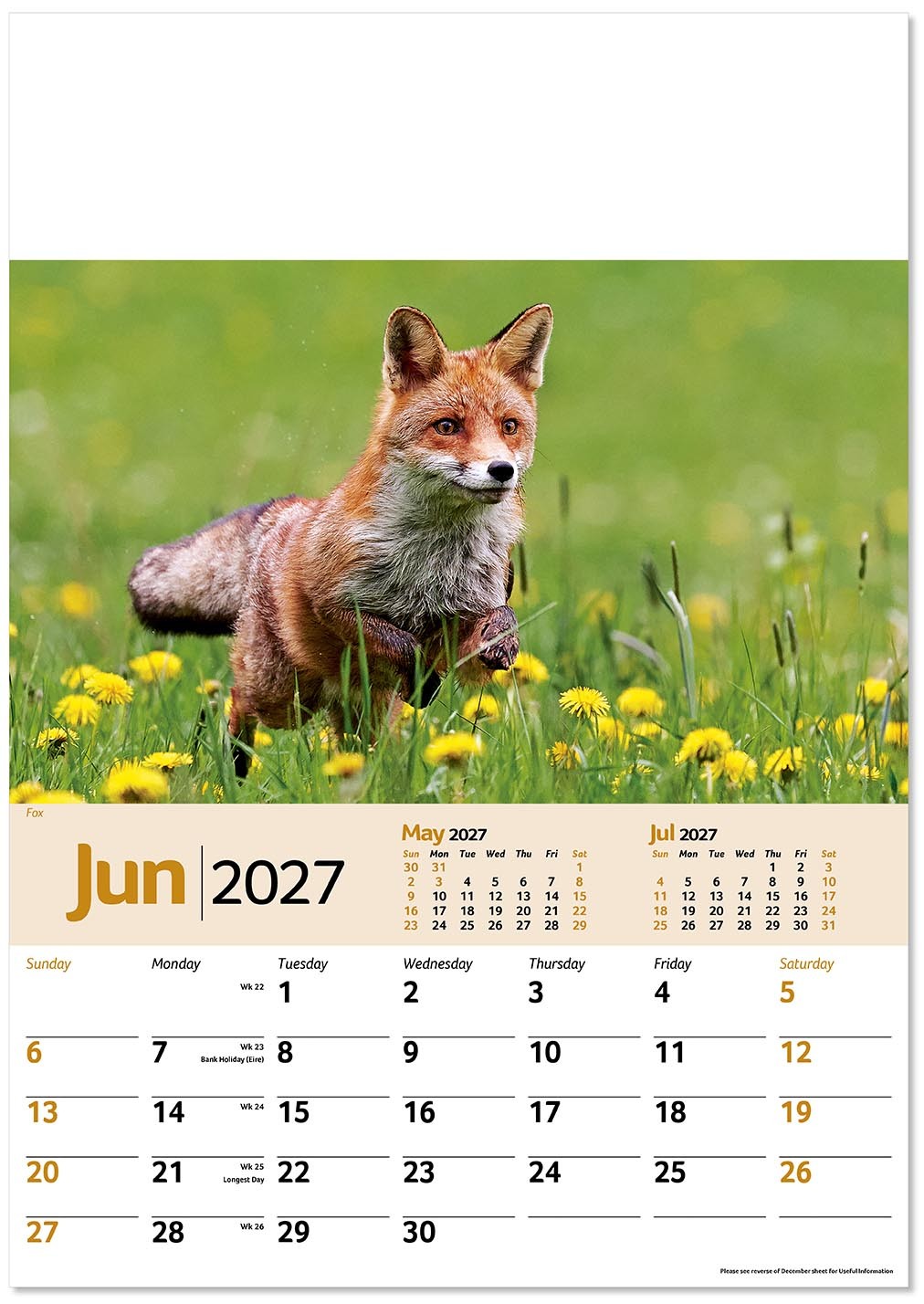 Wildlife Memo Calendar