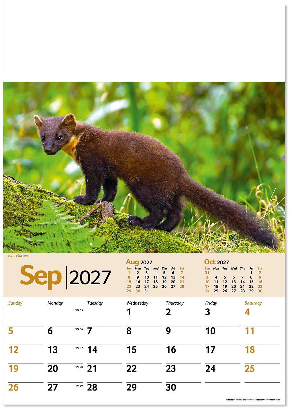 Wildlife Memo Calendar