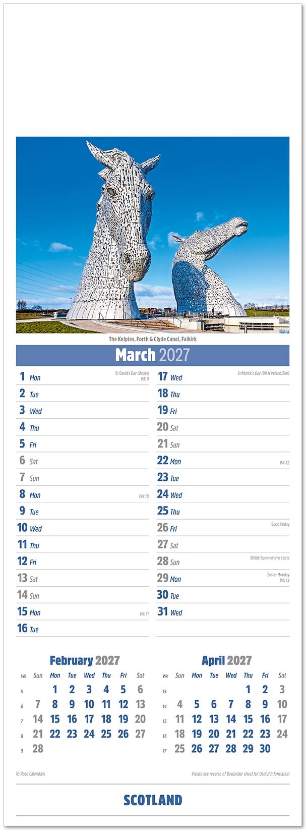 Slimline Scotland Calendar